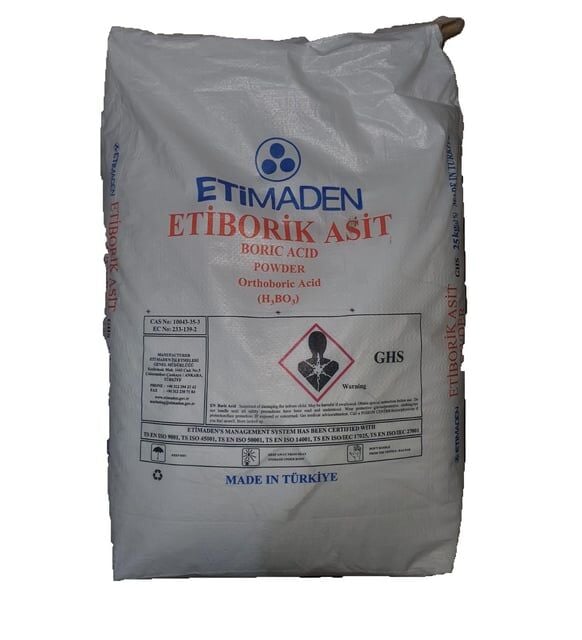 Eti Maden Borik Asit 25 kg (Toz Formunda - Powder)